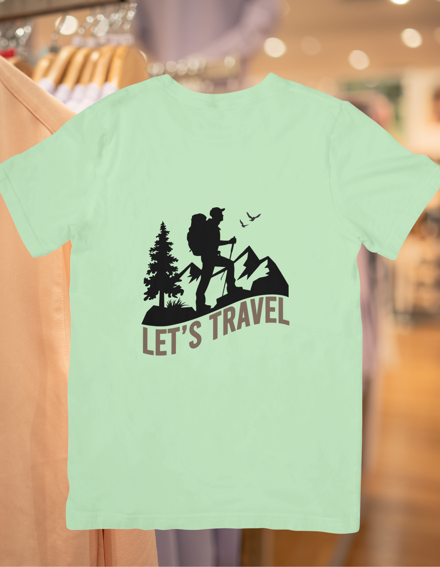 Let's Travel Unisex Half Sleeve T-Shirt
