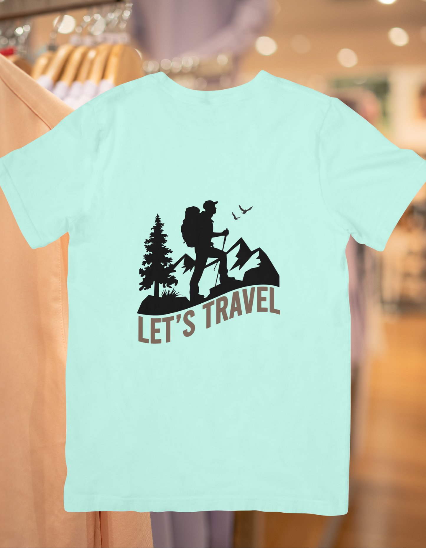 Let's Travel Unisex Half Sleeve T-Shirt