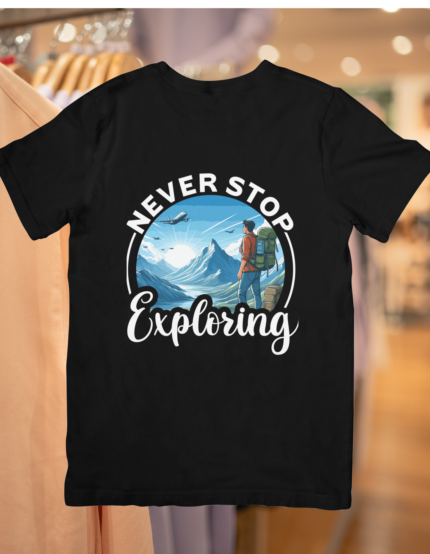 Never Stop Exploring Unisex Half Sleeve T-Shirt
